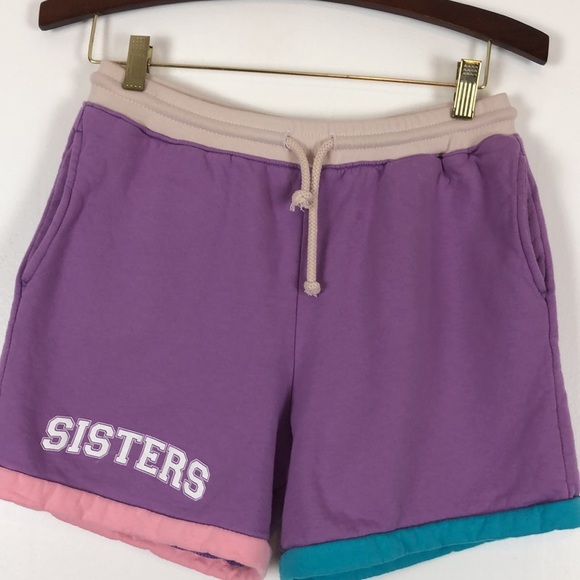 Sisters by Safety multicolored 3 pocket drawstring waist shorts Size Medium - Picture 3 of 7